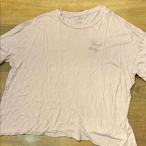 American Eagle XXL NWOT Light Pink Graphic T-Shirt